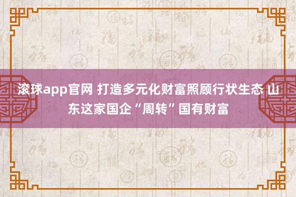 滚球app官网 打造多元化财富照顾行状生态 山东这家国企“周转”国有财富