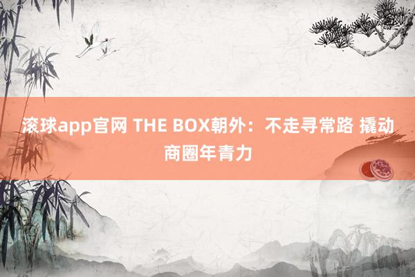 滚球app官网 THE BOX朝外：不走寻常路 撬动商圈年青力