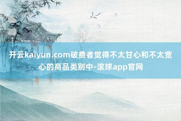 开云kaiyun.com破费者觉得不太甘心和不太宽心的商品类别中-滚球app官网