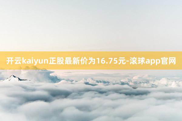 开云kaiyun正股最新价为16.75元-滚球app官网