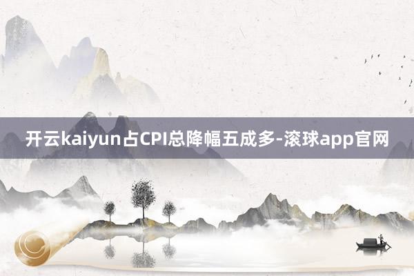 开云kaiyun占CPI总降幅五成多-滚球app官网