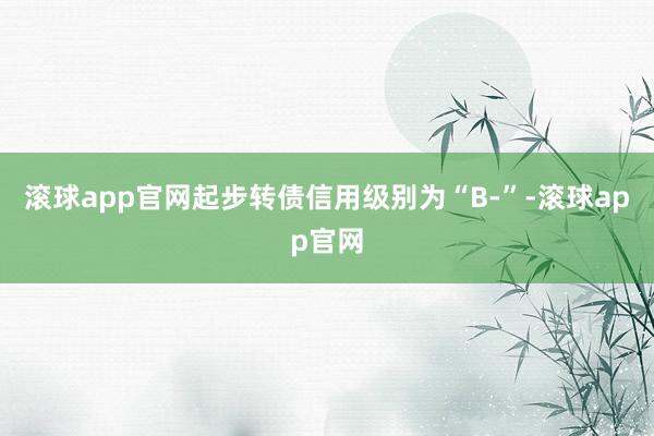 滚球app官网起步转债信用级别为“B-”-滚球app官网