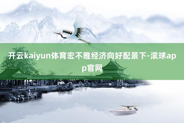 开云kaiyun体育宏不雅经济向好配景下-滚球app官网