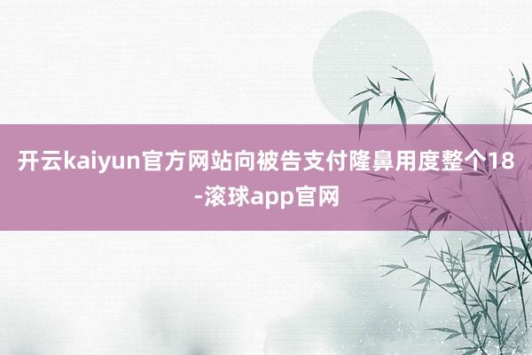 开云kaiyun官方网站向被告支付隆鼻用度整个18-滚球app官网