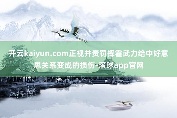 开云kaiyun.com正视并责罚挥霍武力给中好意思关系变成的损伤-滚球app官网