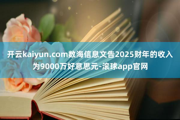 开云kaiyun.com数海信息文告2025财年的收入为9000万好意思元-滚球app官网