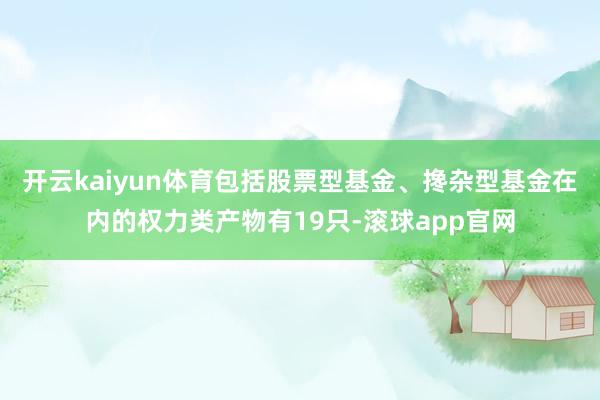 开云kaiyun体育包括股票型基金、搀杂型基金在内的权力类产物有19只-滚球app官网