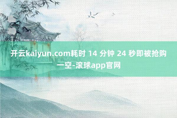 开云kaiyun.com耗时 14 分钟 24 秒即被抢购一空-滚球app官网