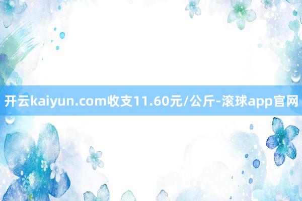 开云kaiyun.com收支11.60元/公斤-滚球app官网