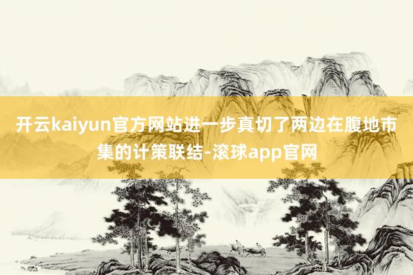 开云kaiyun官方网站进一步真切了两边在腹地市集的计策联结-滚球app官网